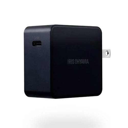 アイリスオーヤマ USB充電器 USB 1ポート(USB-C) 65W PD 急速充電 ACアダプター コンセント 充電器 電源 折りたたみ式プラグ 携帯充電器 iPad iPhone Android PSE技術基準適合 ブラック IQCの通販は