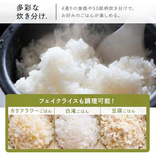 アイリスオーヤマ IHジャー炊飯器 5.5合 50銘柄炊き分け機能 極厚火釜使用 40種類の自動メニュー 高め保温モード RC-IGA50-HAアッシュの通販は