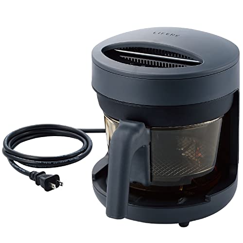 エレコム コンベクションオーブン ポット型 2L コンパクト 電気フライヤー ガラス容器 ガラス管カーボンヒーター 省電力 LiFERE ブラック HAC-AFP01BKの通販は 8,600円