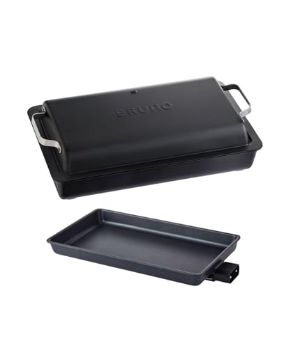 BRUNO ブルーノ フラット ホットプレート 大型 丸洗い 高火力 最高250℃ ムラなく加熱 おしゃれ ブラック 黒 BOE130-BK