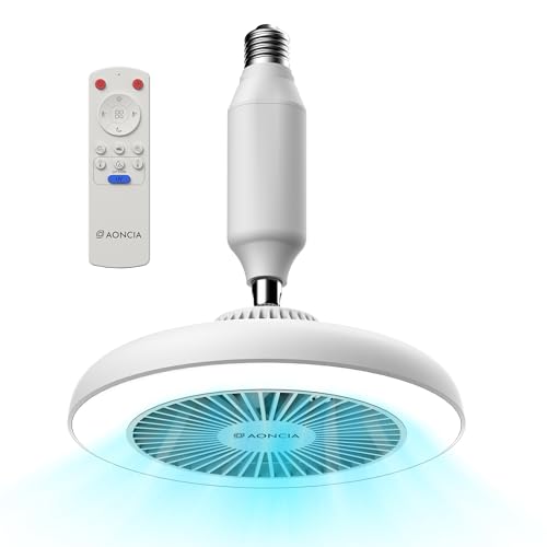 2024モデル・2.4Gリモコン全方位向け操作AONCIA シーリングファンライト 小型 E26モデル LEDミニライト サーキュレーター 空気循環 メモリー機能 壁スイッチ記憶 10階段調色/調光 昼白色 昼光色 電球色 風量調節3段階の通販は 8,600円