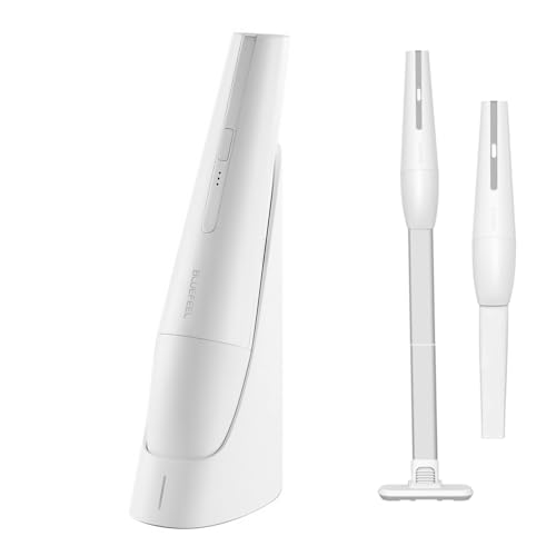 BLUEFEEL MONTANC PRO コードレス ハンディクリーナー [ 強力吸引 16900Pa ハンディ掃除機 超軽量550g コンパクト 低騒音 隙間用ノズル 中継用ノズル 車用 スタンド 充電 ] ホワイト BLF26252