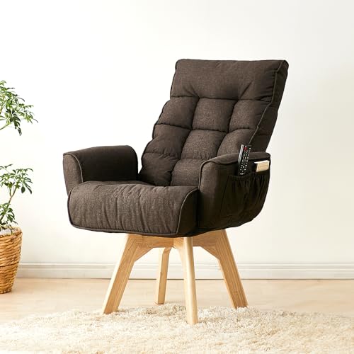 アイリスオーヤマ(IRIS OHYAMA) 回転ファブリックチェア FACN-KH ブラウンの通販は 15,900円