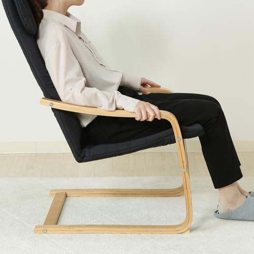 不二貿易 リラックスチェア パーソナルチェア 1人掛け 幅59×奥行77×高さ102cm ネイビー スリム 木製 曲木 組立商品 84292 不二貿易 リラックスチェア パーソナルチェア 1人掛け 幅59×奥行77×