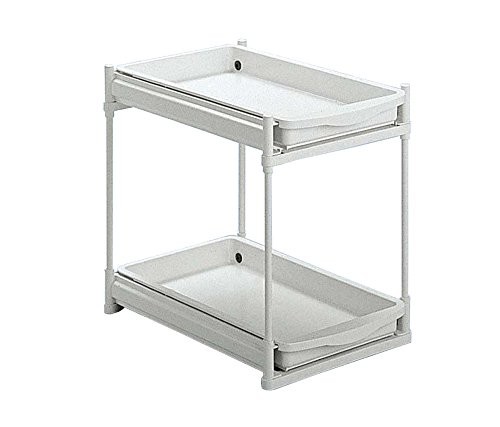 Belca(ベルカ) 日本製 キッチン収納 シンク下スライドラック 2段 幅29.6×奥行45×高さ38・40.5・43cm ホワイト シンク下収納 キャスター付き SS-302の通販は
