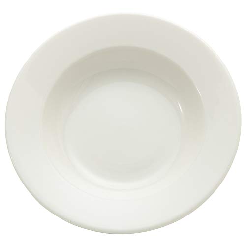 NARUMI(ナルミ) カレー皿 パスタ皿 パティア(PATIA) 23cm ホワイト シンプル リム スープ 電子レンジ温め 食洗機対応 日本製 41623-5962
