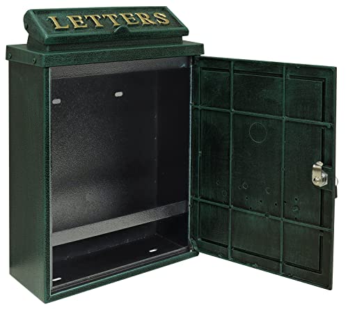 MOJYU 鋳物壁掛けポスト Clover グリーン WM-069 ポスト 郵便ポスト ボックス おしゃれ 郵便受け 宅配ボックス 北欧風 鍵付き 壁掛け 壁付け 玄関 家庭用の通販は