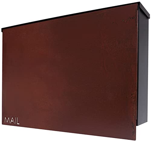 カバポスト 郵便ポスト 郵便受け 壁掛け 大型 鍵付き レターパック対応 ビンテージ加工 錆塗装の通販は 22,436円