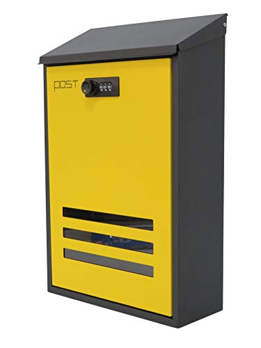 アイホーム(Ihome) 郵便ポスト pm11 pm115 コンパクトサイズ イエローの通販は 11,000円