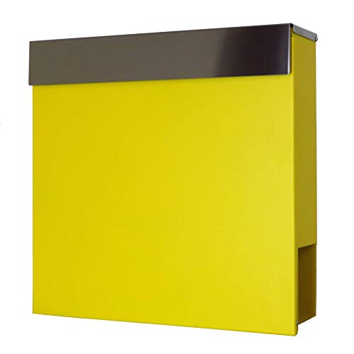 アイホーム(Ihome) 郵便ポスト pm33 pm334 イエロー 本体: 奥行10.5cm 本体: 高さ36.5cm 本体: 幅37.5cm 高級キーホルダー1個、カギ2本、アンカープラグ4本、ネジ4本、ゴム栓4個の通販は 10,200円