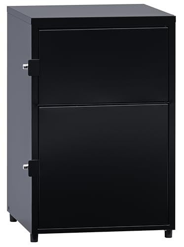 グリーンライフ 宅配ボックス 日本製 宅配BOX 宅配 防水 大容量 大型 屋外 複数投函 戸建て用 二段宅配ボックスReceibo(レシーボ) 置き配 不在受取 防犯対策 盗難防止 鍵付き おしゃれ ブラック TR2-4568(BK)