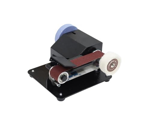 INTBUYING ベルトサンダー 小型 電動ベルトサンダー 多機能グラインダー 0-10000rpm 7段階変速 正逆回転モード DIY研磨 ベルト付きの通販は