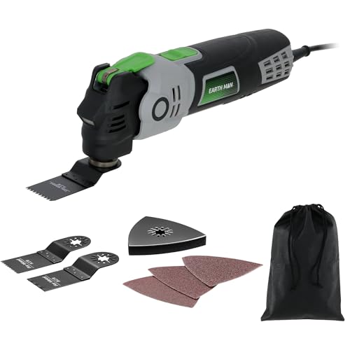 ??儀(Takagi) EARTH MAN コード式 変速 マルチサンディングカットソー MSC-300SCB コード長2m 工具不要で刃の交換可能 スピード調節 6段階 変速ダイヤル 木材 研磨 中抜き切断 軟鉄材 フラット切断 角の研磨の通販は