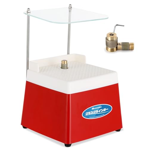 Mxmoonant ステンドグラスグラインダー ステンドグラスルーター 5/8〃＆1〃ダイヤモンド研磨ドリルビット・バッフル付き 4200rpm セラミック・グラス研磨/形状調整/加工 DIY 工具セット 卓上 日本語説明書付きの通販は