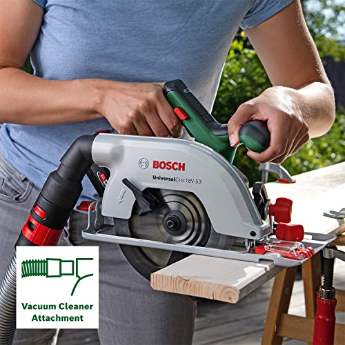 ボッシュ(BOSCH) 18V コードレスマルノコ (本体のみ、バッテリー・充電器別売り・平行ガイド・吸じんアダプター・のこ刃（160mm 刃数24本）付き) UCL18V-53Hの通販は