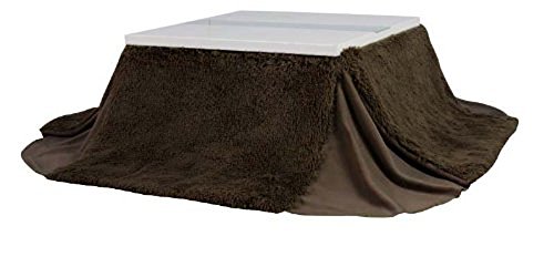 東谷 AZUMAYA 省スペースこたつ掛布団 正方形 ブラウン