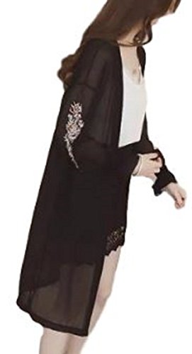 [ニブンノイチスタイル] カーディガン ガウン 花柄 刺繍 ブラウス シースルー レディースの通販は 5,200円