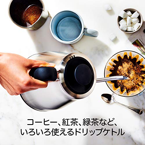 OXO 電気ケトル コーヒードリップ 温度調整 保温機能 タイマー付き 1.0L 8717100