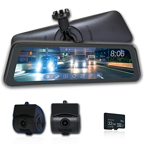 KEIYO ミラー型ドライブレコーダー 純正交換型 アームごと交換なので、まるで純正の様な自然な外観 AN-R097