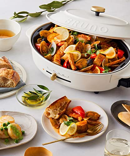 ブルーノ オーバルホットプレート 最新 A-3 深型ホットプレート 黒