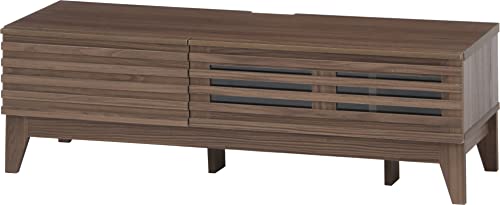 不二貿易 テレビ台テレビボード 37インチ推奨 幅120×奥行42×高さ38.5cm ミディアムブラウン ローボード ライン 98660の通販は 15,132円