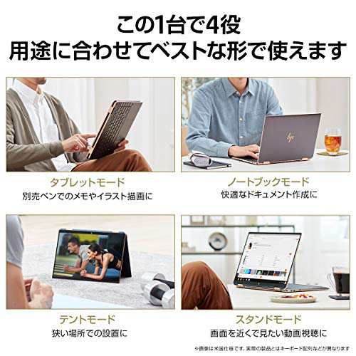 HP ノートパソコン インテル第11世代 Core i7/16GBメモリ/512GB SSD HP Spectre x360 14 13.5インチ  WUXGA+ブライトビュー・IPSタッチデ