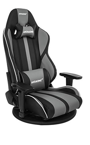 AKRacing ゲーミング座椅子 グレー 灰 極坐(ぎょくざ)V2 高耐久PUレザー 180度リクライニング 在宅 リモート 5年保証