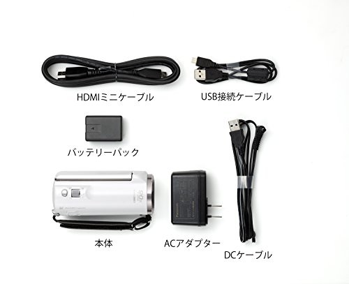 パナソニック HDビデオカメラ V480MS 32GB 高倍率90倍ズーム ホワイト