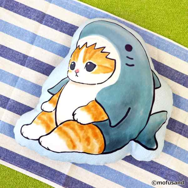 mofusand サメにゃん もちもち クッション ぬいぐるみ 約35?p