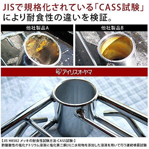 アイリスオーヤマ ラック メタルラック本体 3段 キャスター付き 防サビ