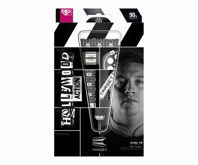 Amazon.co.jp: TARGET Darts Chris Dobey ハリウッドアクション 90%タングステンスチールチップ  スイスポイントダーツセット –  プレイヤーエディションダーツ、プログリップシャフト&プロウルトラNo.2フライト、SPツール付き、プロフェッショナルダーツセット : 