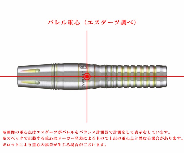 バレル【アルティマダーツ】カイザー5 Type2 プラス レインボー 荏隈