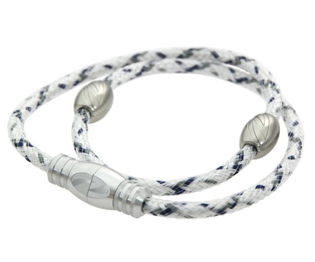 スポーツアクセサリ【ザオラル】リカバリーネックレス ホワイト/シルバー Mの通販は