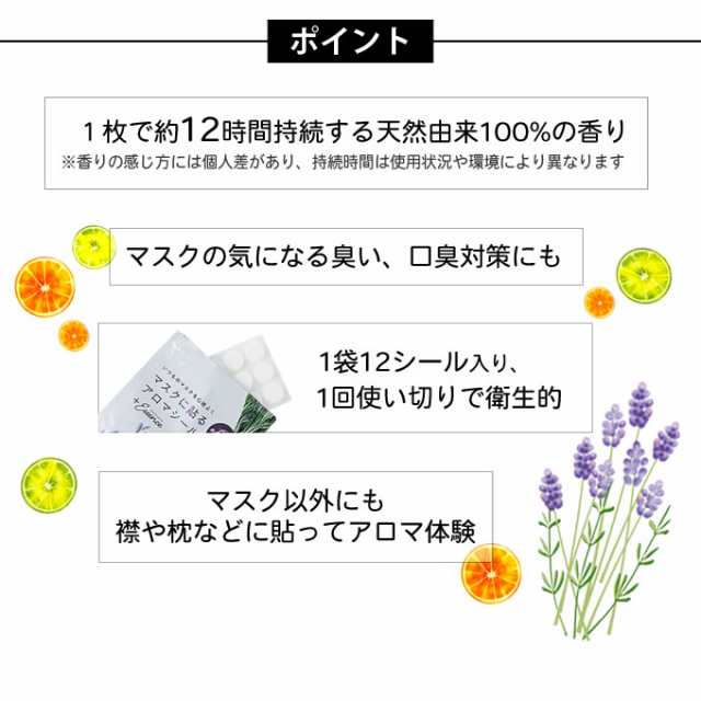 ☆メール便☆プラスエッセンス マスクアロマシール 12枚入り マスクシール マスクステッカー アロマオイル シール 布マスク シール 使いの通販はau  PAY マーケット - ☆美容室専売品のナカノザダイレクト☆