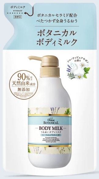 ネイチャーラボ ダイアンボタニカル　ボディミルク　フルーティーピュアサボン　つめかえ用　４００ｍｌ×12パック