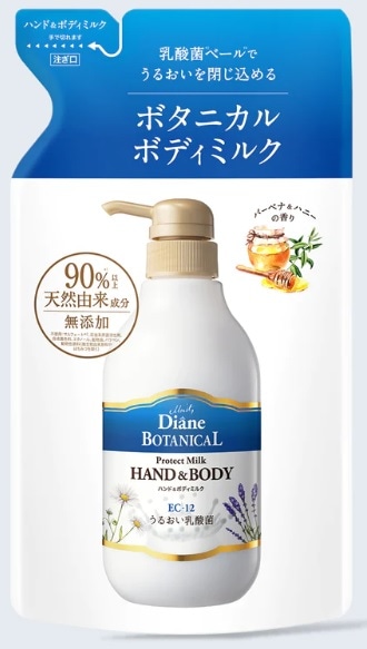 ネイチャーラボ ダイアンボタニカル　プロテクト　ハンド＆ボディ　バーベナ＆ハニー　つめかえ用　４００ｍｌ×12パック