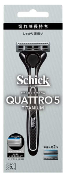 シック・ジャパン シック　クアトロ５　チタニウム　ホルダー(刃付き)+替刃１個×12パック