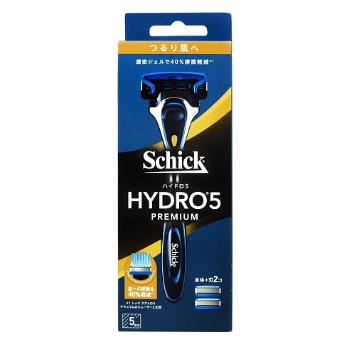シック・ジャパン シック　ハイドロ５　プレミアム　つるり肌へ　ホルダー(刃付き)+替刃１個×5パック