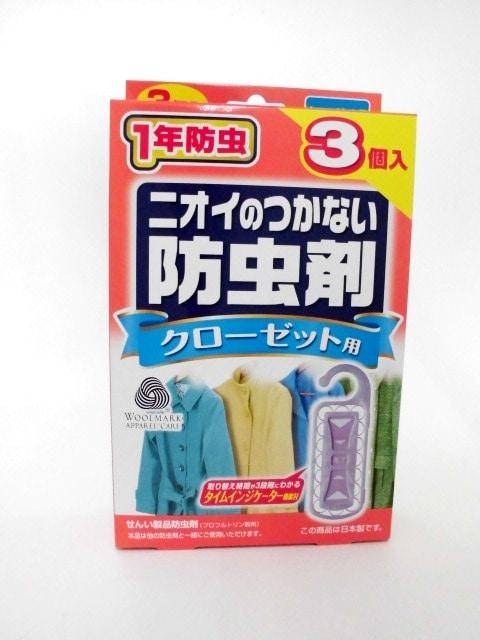 ニオイのつかない防虫剤　クローゼット用　３個×12パック