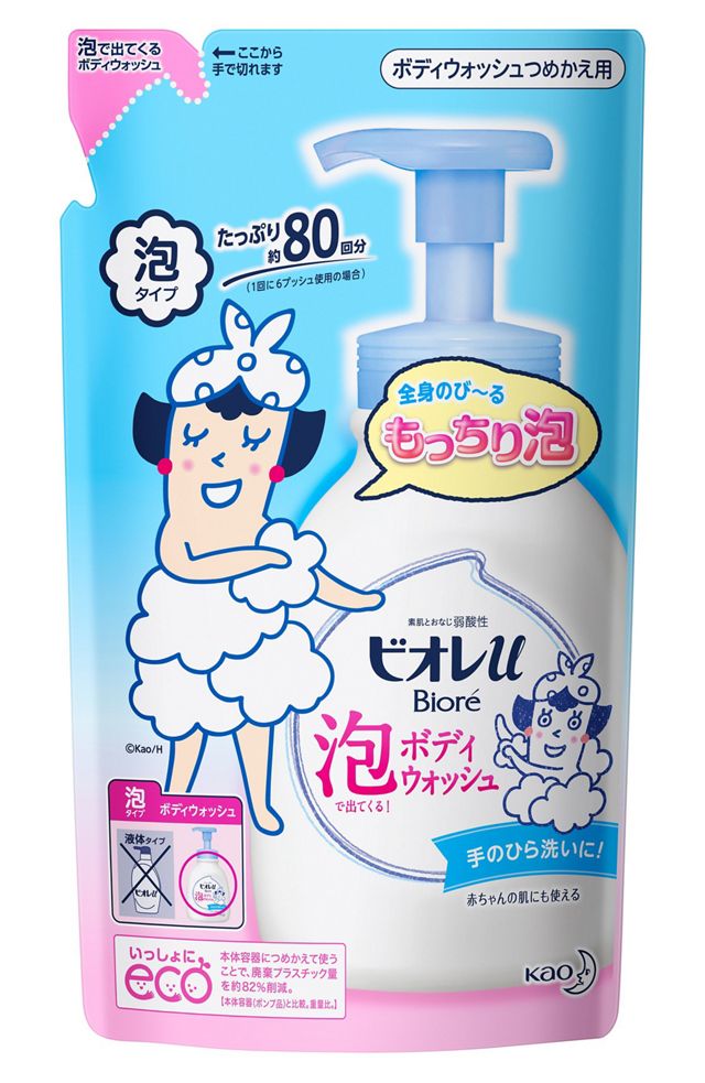 花王 ビオレｕ　泡で出てくるボディウォッシュ 替４８０ｍｌ×12パック