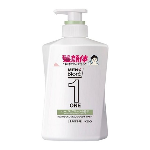 花王 メンズビオレＯＮＥ　オールインワン全身洗浄料　ハーバルグリーン　本体　４８０ｍｌ×12パック