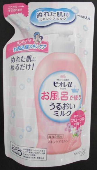 花王 ビオレｕ　お風呂で使う　うるおいミルク　フローラル　つめかえ用　２５０ｍｌ×12パック