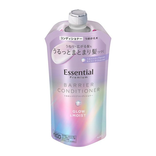 花王 エッセンシャルプレミアム　うるおいバリアコンディショナー　グロウ＆モイスト　つめかえ　３４０ｍｌ×12パック