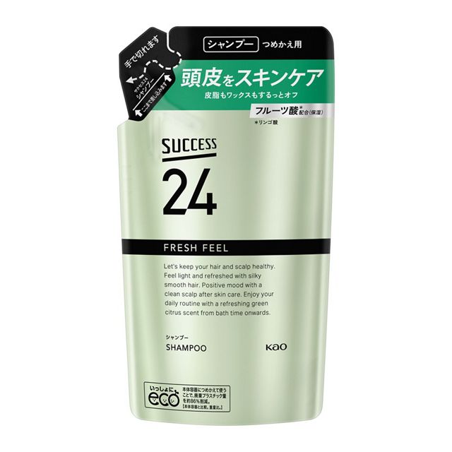 花王 サクセス２４　フレッシュフィールシャンプー　つめかえ用　３２０ｍｌ×12パック