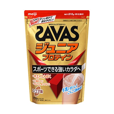 明治 ザバス ジュニア プロテイン ココア味　210g　約15食分×12パック