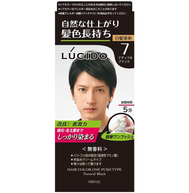 マンダム ルシード　ワンプッシュケアカラー　ナチュラルブラック×12パック