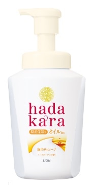 ライオン ハダカラ　ボディソープ　泡で出てくるオイルインタイプ　ローズガーデンの香り　本体　５３０ｍｌ×12パック
