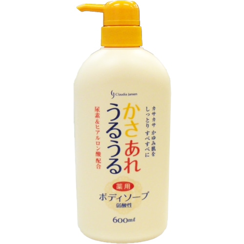 かさあれうるうる　ボディソープ　本体　６００ｍｌ×12パック