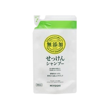 ミヨシ　無添加　せっけんシャンプー　つめかえ用　３００ｍｌ×12パック