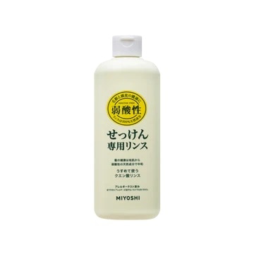 ミヨシ　無添加　せっけん専用リンス　本体　３５０ｍｌ×12パック